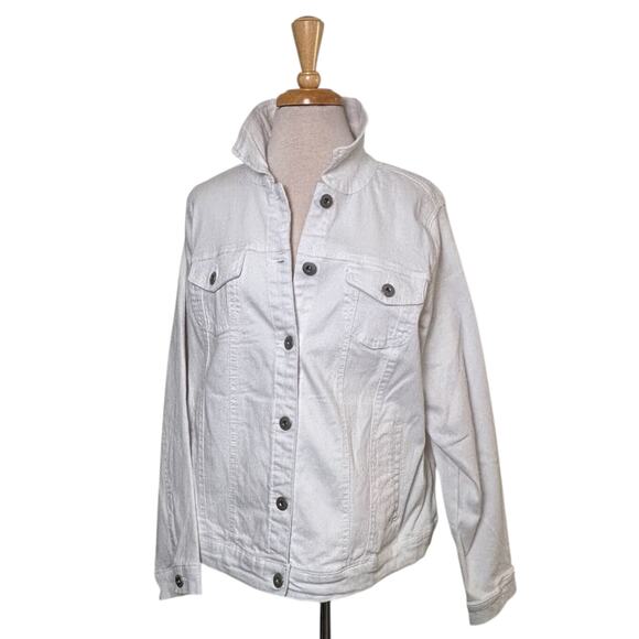 Torrid Womens Cropped Denim Jacket Sz 3 Plus Size Trendy Lightweight Casual Chic - Picture 1 of 8